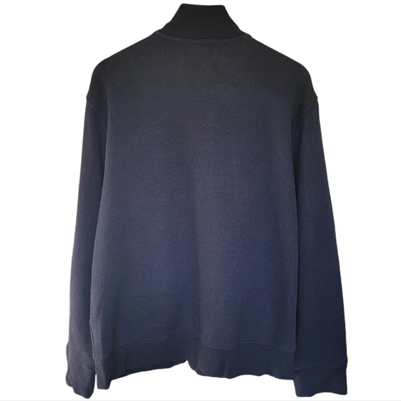 Banana Republic Tactical Sweater Preppy Cardigan Wool Blend Navy Blue Me… - Picture 3 of 17